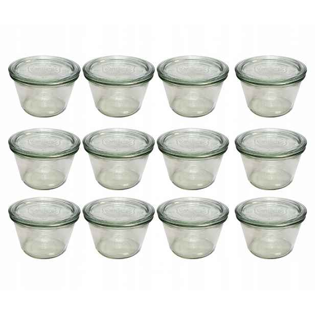 Sklenice Weck 12 Ks skleněné víko zavařovací sklenice 370 ml Mold