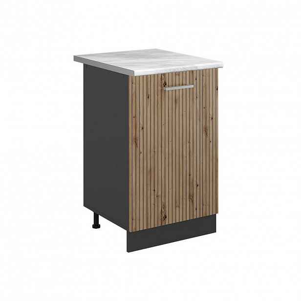 Vicco SPODNÍ SKŘÍŇKA KUCHYŇSKÉ LINKY R-Line, Řemeslný dub/Antracit, 50 cm pracovná doska Mramor