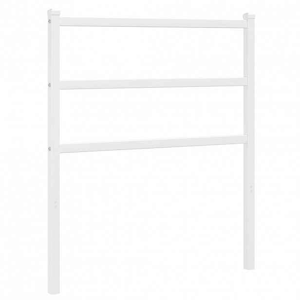 vidaXL Kovové náhradní čelo postele bílé 80 cm