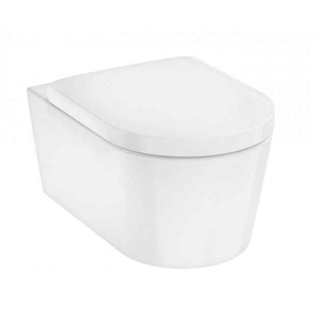 Hansgrohe EluPura S - Závěsné WC se sedátkem SoftClose, AquaFall, SmartClean, bílá 61119450
