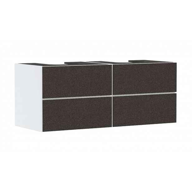 Hansgrohe Xevolos E - Umyvadlová skříňka, 137x56x55 cm, 4 zásuvky, matná bílá/textilní tmavá šedá 54196660
