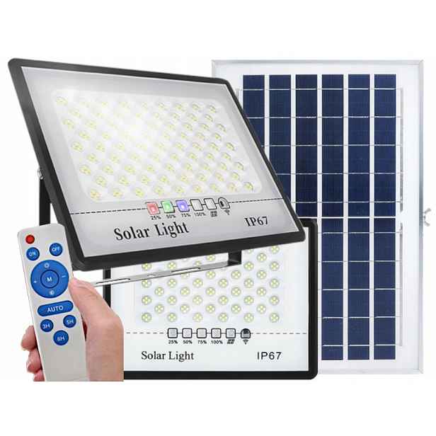 Osvětlovač Solární Zahradní Lampa Led lampa 100W Dálkový Ovladač