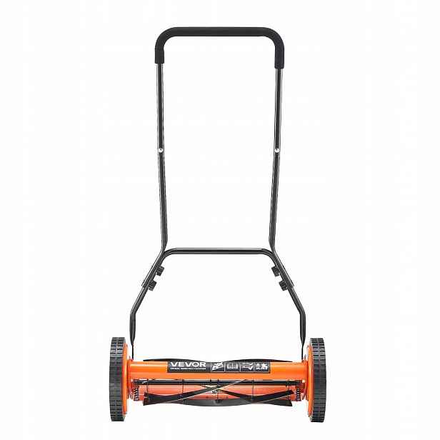 Ruční bubnová sekačka premium mechanická na trávník 5 čepelí koš 45 cm