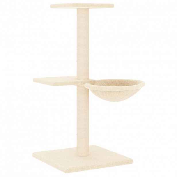 vidaXL Škrabadlo pro kočky se sisalovými sloupky krémové 72 cm