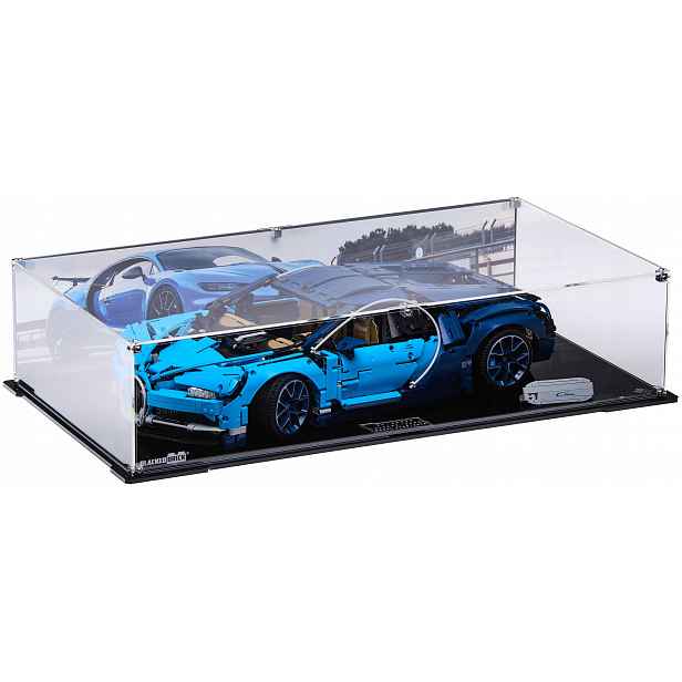 Vitrína s pozadím 2 Blacked Brick pro Lego Technic 42083 Bugatti Chiron