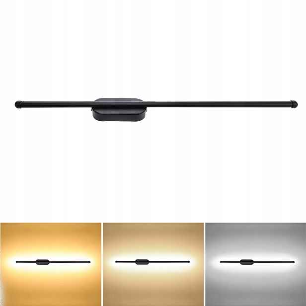 Nástěnná lampa Dlouhá Led Teplá Barva 8W 60cm Premium Černá Loft