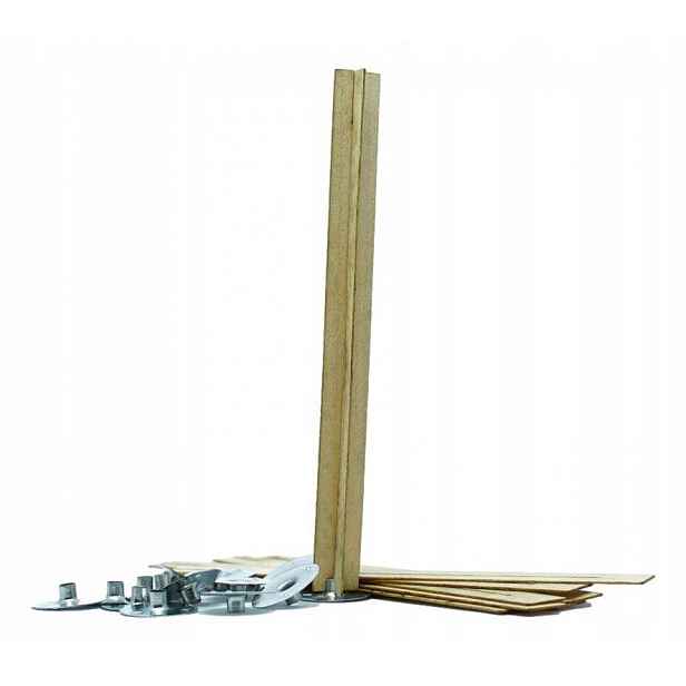 20 x křížový dřevěný knot s destičkami 20 cm knoty