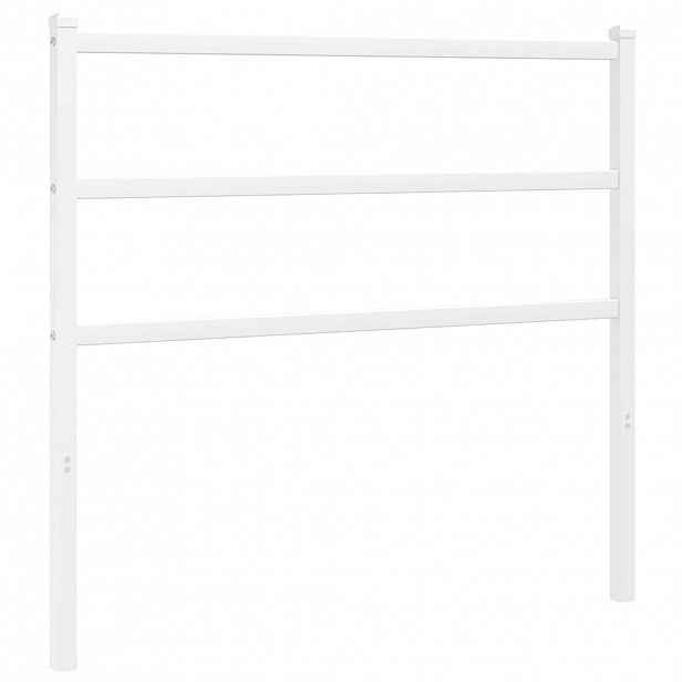 vidaXL Kovové náhradní čelo postele bílé 100 cm