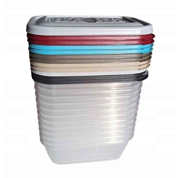 Balení 12 krabiček na potraviny 500 ml, plastové nádoby na potraviny, bez Bpa,