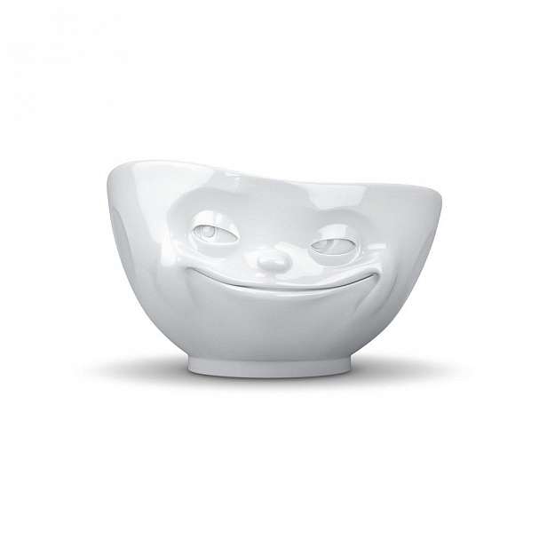 Bílá porcelánová usměvavá miska 58products