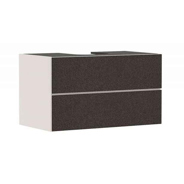 Hansgrohe Xevolos E - Umyvadlová skříňka, 98x56x55 cm, 2 zásuvky, matná béžová/textilní tmavá šedá 54191660