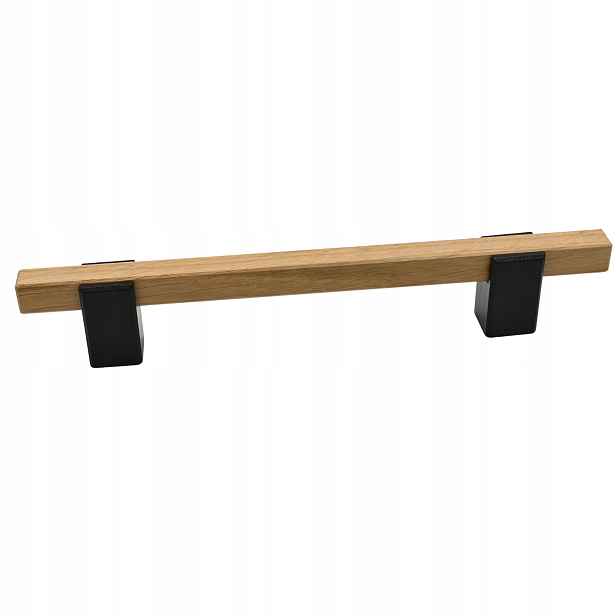 Nábytková úchytka dub přírodní Savio – 960 mm, černé nožky