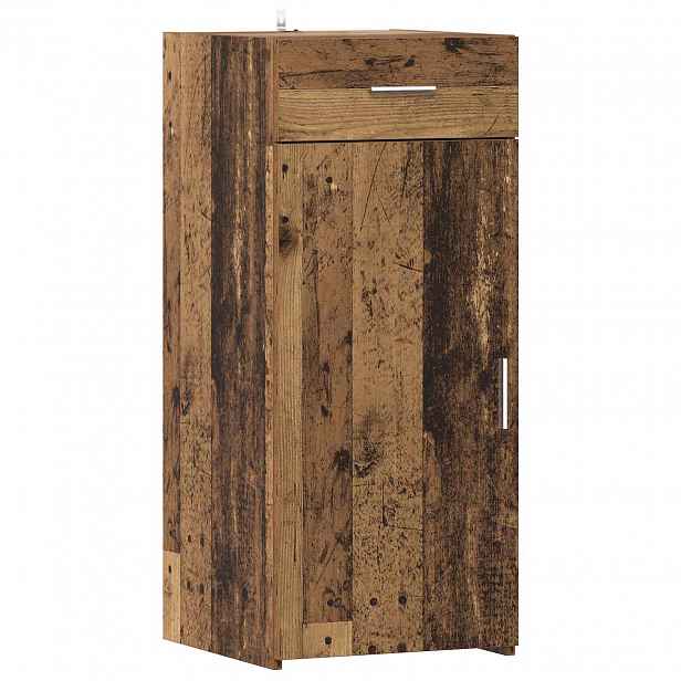 vidaXL Úložná skříňka Staré dřevo 40 x 42,5 x 93 cm Dřevěný materiál