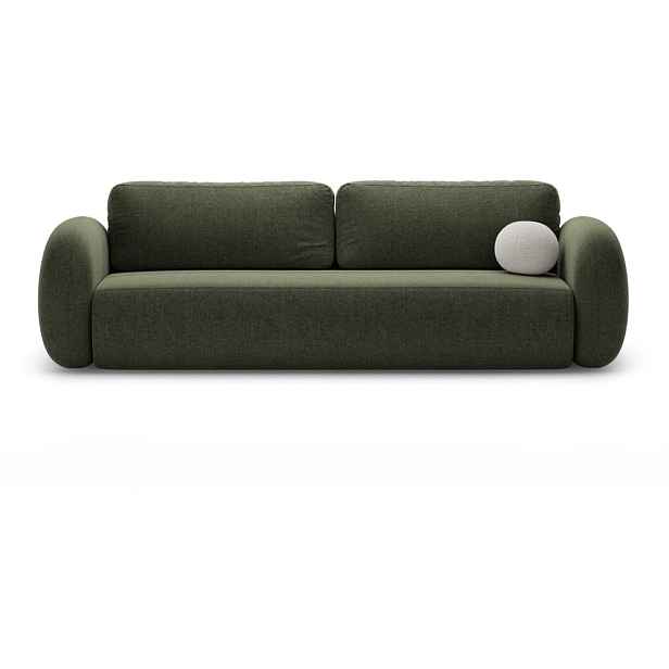 Zelená žinylková rozkládací/s úložným prostorem pohovka 262 cm Tonale – Cosmopolitan Design