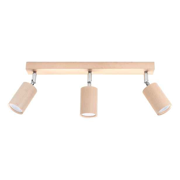 Dřevěné stropní svítidlo Sollux Ludwik, délka 45 cm