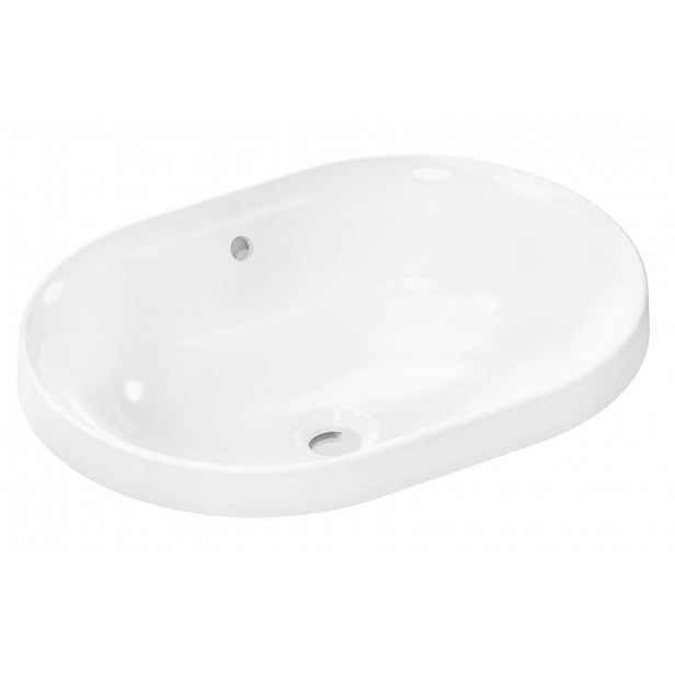 Hansgrohe Xuniva U - Umyvadlo, 55x40 cm, s přepadem, bez otvoru pro baterii, SmartClean, bílá 61062450