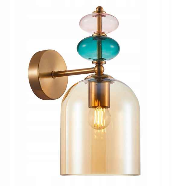 Nástěnná lampa, zlatá nástěnná lampa, moderní do kanceláře, obývacího pokoje, ložnice Busco