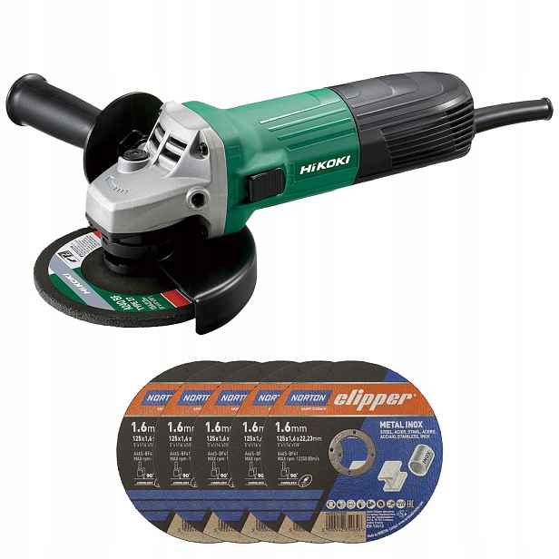 Úhlová bruska HiKOKI G13STA Ygz 600W 125 mm 5x kovový kotouč