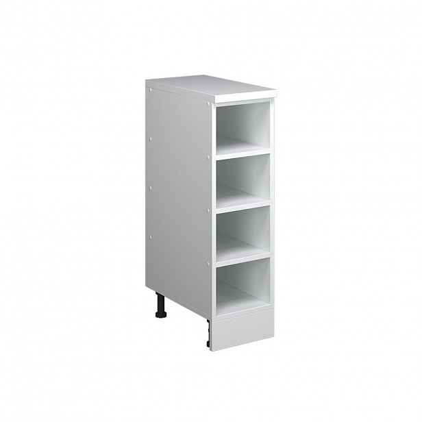 Vicco KUCHYŇSKÁ SKŘÍŇKA POD ŠIKMOU STŘECHU R-Line, Bílá/Bílá, 25 cm bez zkosení, otevřený