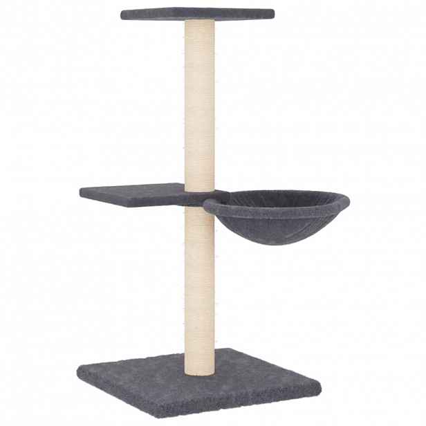 vidaXL Škrabadlo pro kočky se sisalovými sloupky tmavě šedé 72 cm