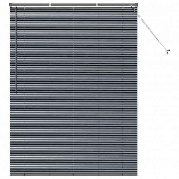 vidaXL Venet školní žaluzie Tmavě šedá 175 x 130 cm 25 mm Hliník
