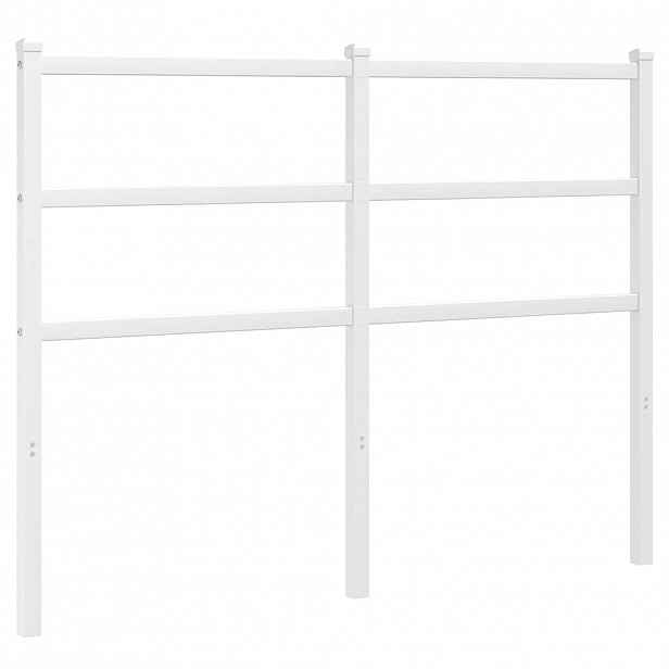 vidaXL Kovové náhradní čelo postele bílé 120 cm