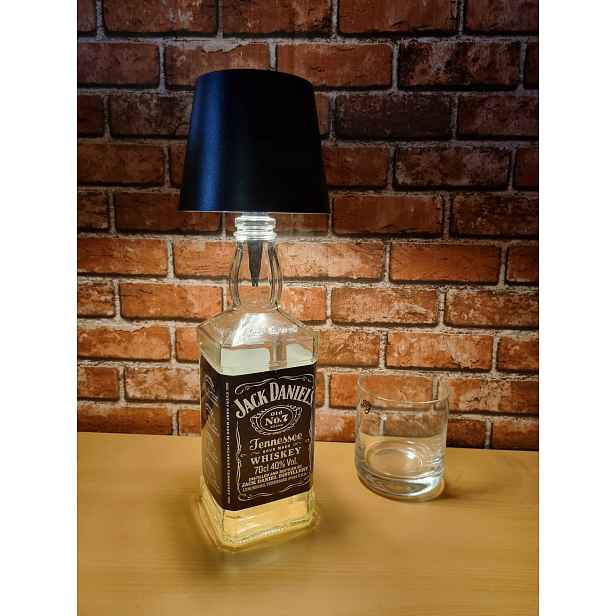 Jack Daniels Lampička Led lampa 3 režimy Kloszem Dotyková Černá dárek