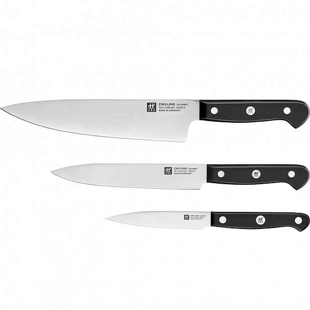 Zwilling Sada 3 nožů Gourmet, kuchařský nůž, plátkovací a špikovací nůž 36130-003