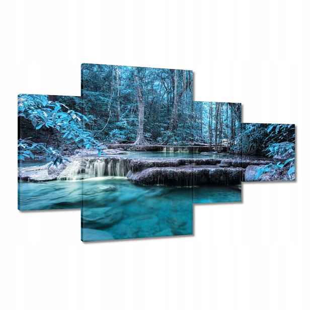 Obrazy 130x80 Erawan Modrý vodopád