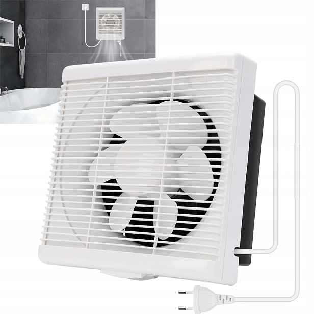 6" Odsávací Ventilátor S Mřížkou Pro Okenní Ventilátor Do Koupelny Kuchyně 220V