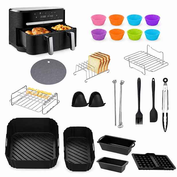 Akcesoria Vybavení Pro Philips Airfryer Dual Basket Sada Vložek 6 L 3 L XXL