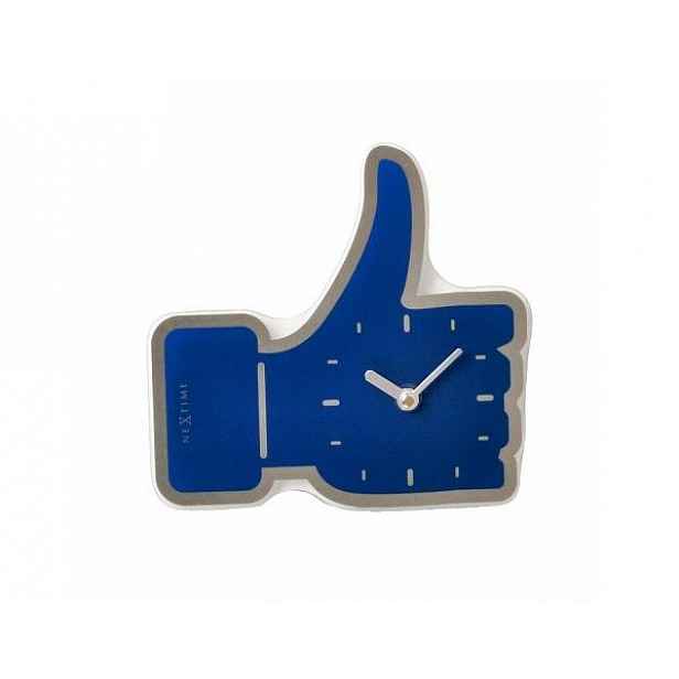 Designové nástěnné hodiny 5185bl Nextime mini Facebook Like 21cm