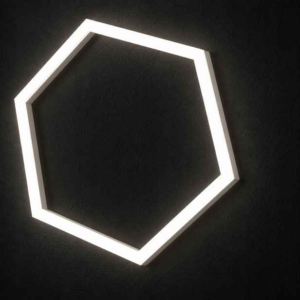 Led světelný panel černý Hexagon 1 42W garáž servis 4000K 92x79 Cm