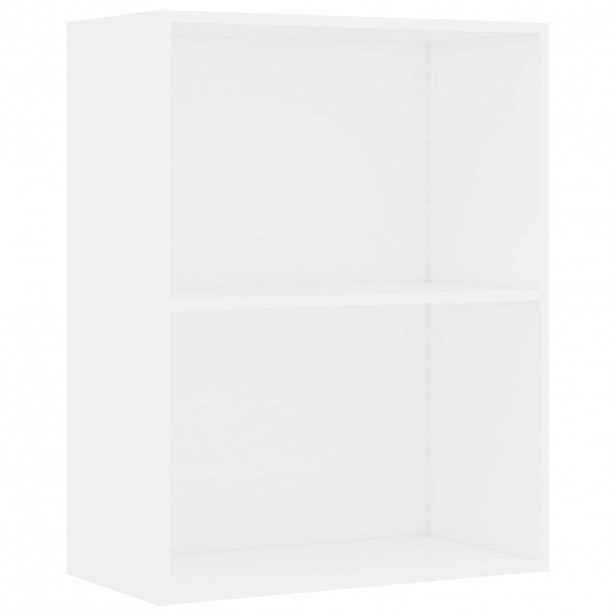 vidaXL Knihovna bílá 60x30x76,5 cm kompozitní dřevo