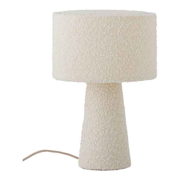 Bílá stolní lampa s textilním stínidlem (výška 30 cm) Emmie – Bloomingville