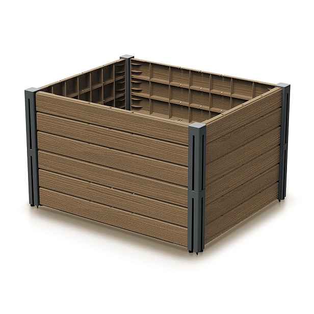 Prosperplast Sada 2 ks vyvýšených záhonů Bas Planty 75,6 cm hnědá