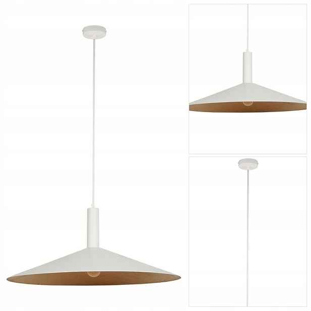 Závěsná lampa Capri bílá elegantní v ložnici nad postelí Sigma Lighting