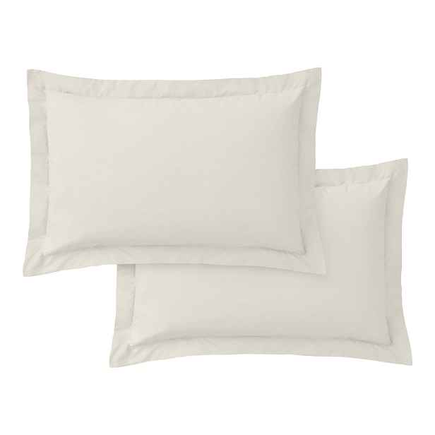 Povlaky na polštáře v sadě 2 ks z bavlněného perkálu 50x75 cm Cotton Percale – Bianca