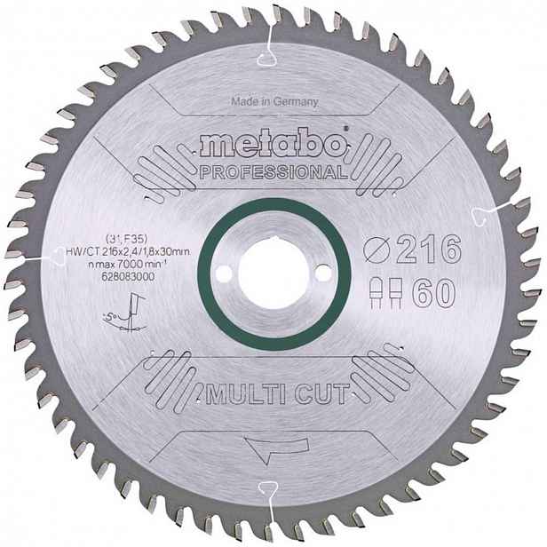 Metabo - Pilový kotouč 216x30 mm, 60 zubů 628083000