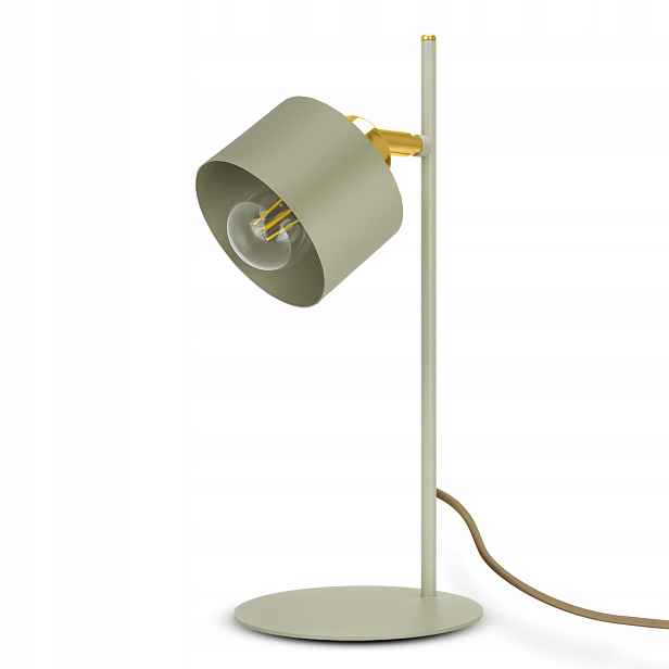 Moderní stolní lampa Noční Šalvěj Oliva Zlatá E27 Luxolar