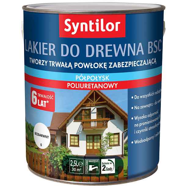 Syntilor Lak Na Dřevo Bsc 2,5 L Bezbarvý Pololesk