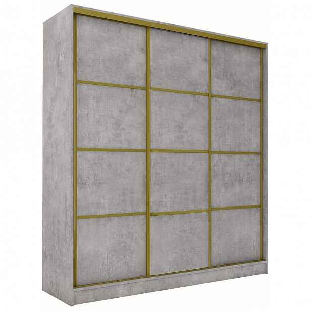 Šatní skříň DAZIO 180 bez zrcadla, beton