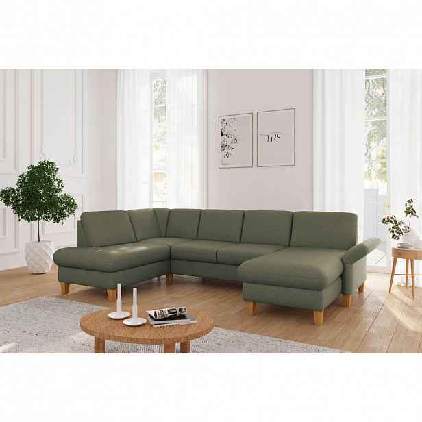 Sit & More SEDACÍ SOUPRAVA, textil, olivově zelená