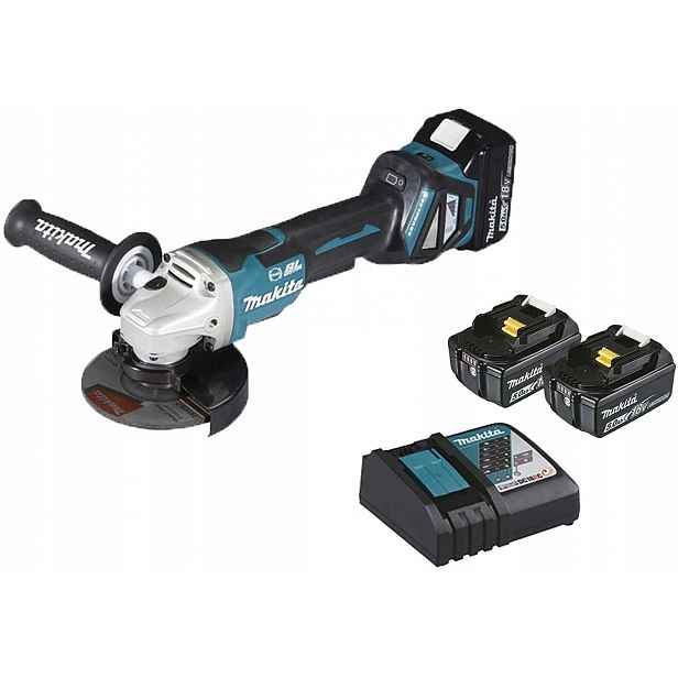 Makita DGA517RTJ Úhlová Bruska 18V 125 mm 2x5 Ah