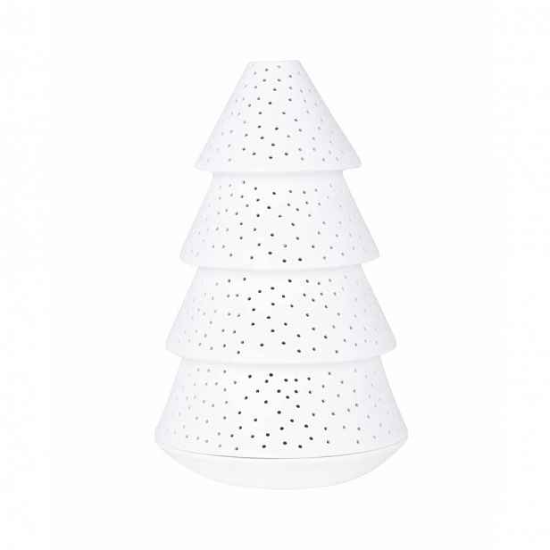 Räder Bílý porcelánový svícen LARGE FIR