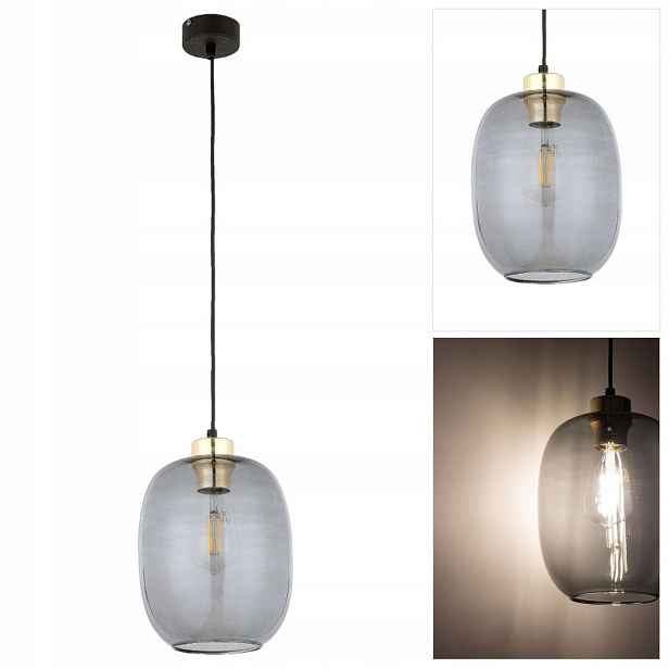 Závěsná lampa Omega černá, klasická, harmonický tvar pro kancelář Tk Lighting