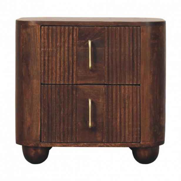 Artisan Furniture KONSOLOVÝ STŮL s povrchovou úpravou v medově karamelové barvě, 2 zásuvky, 2 otevřené police, medově hnědý