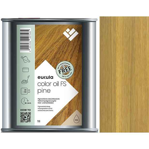 Eukula Color Oil Fs Pine Borovice 1L olej na barvení dřeva
