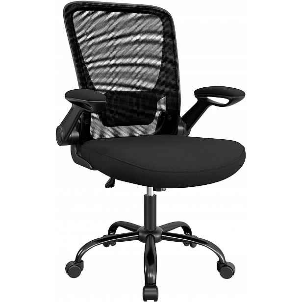 Kancelářská nastavitelná židle Ergonomická Kancelářská Židle černá do 120 kg