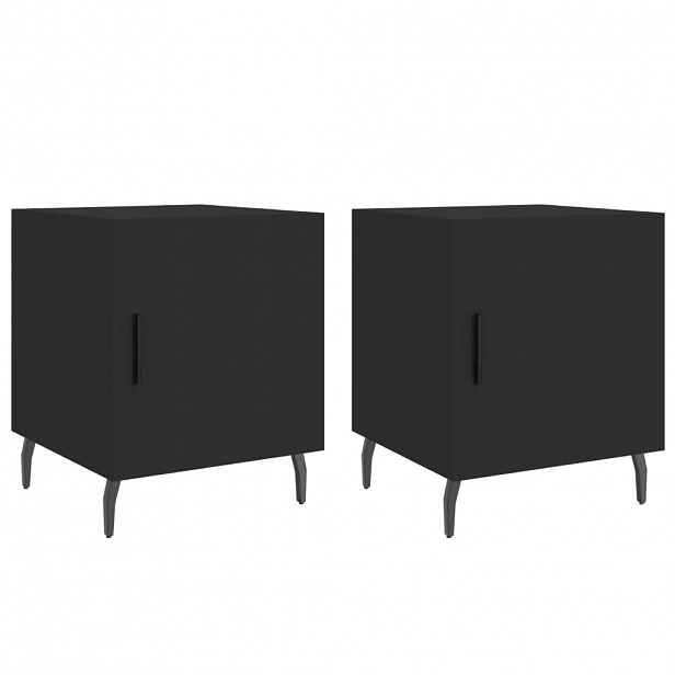 vidaXL Noční stolky 2 ks černé 40 x 40 x 50 cm kompozitní dřevo